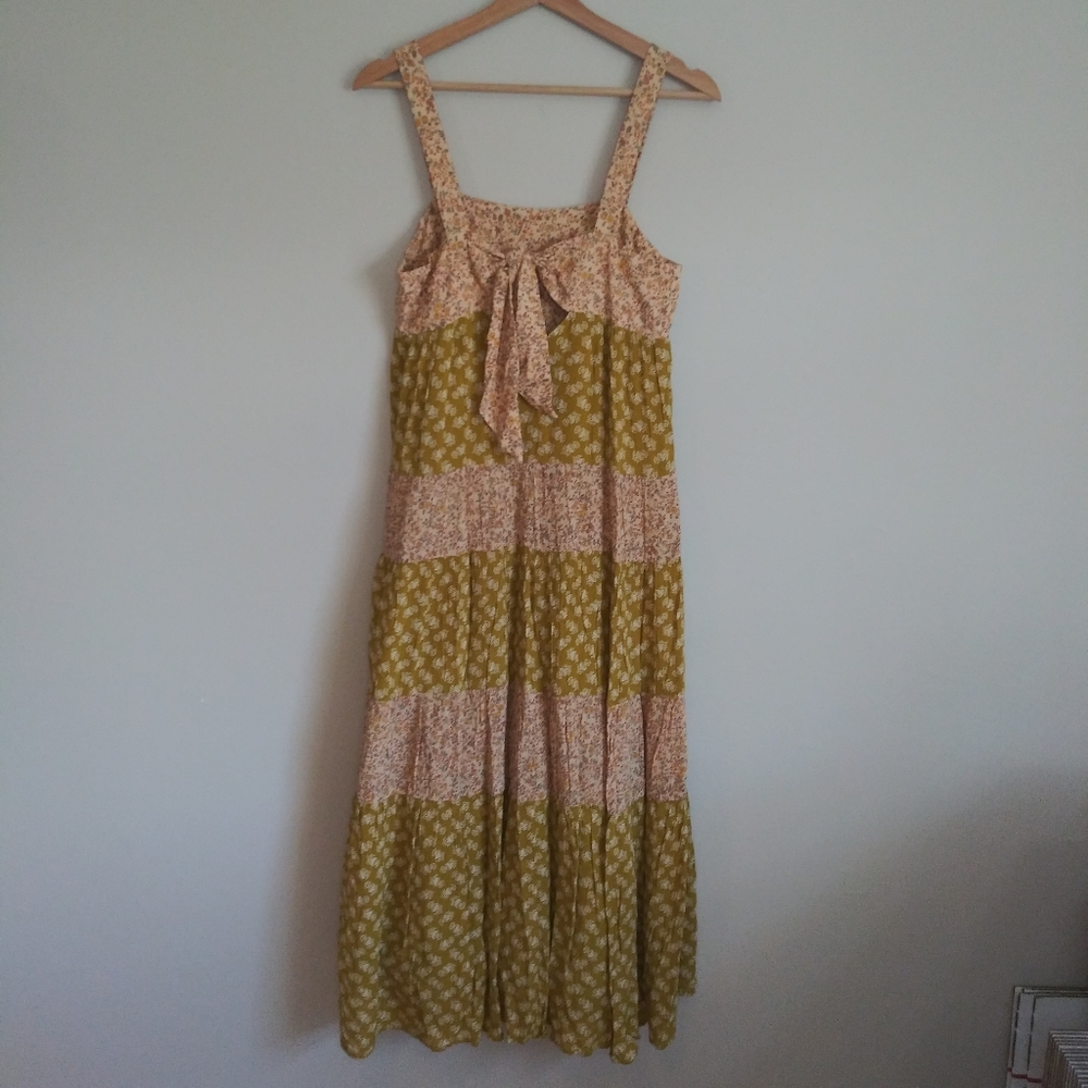 Madewell Print-Mix Midi Tiered Dress Jaipur Floral - Picture 7 of 11
